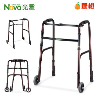 【光星NOVA】 推推GO 5 助行器 附輪助行器 (前輪:5吋直向輪 / 後腳:下壓式止滑套管)