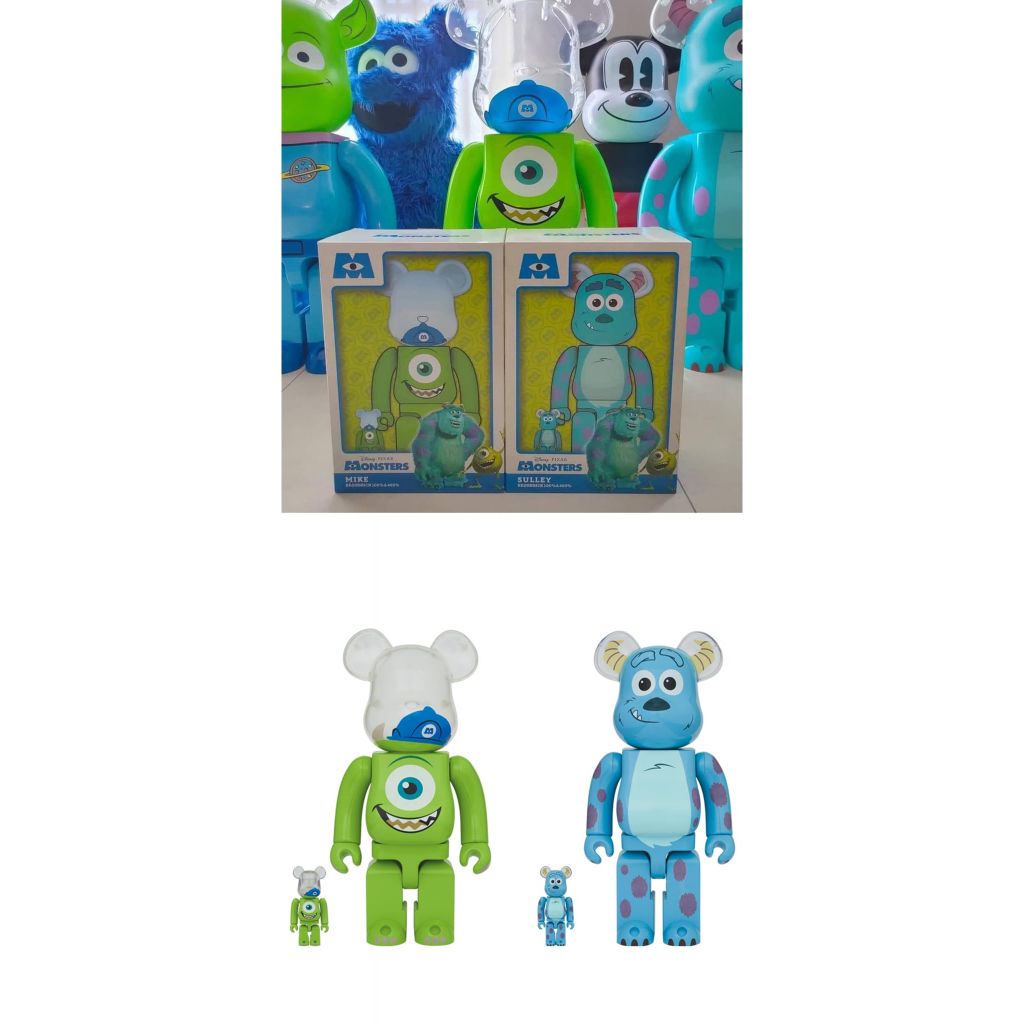 BE@RBRICK SULLEY 400%+100% MIKE 400%+100% 毛怪+大眼仔 400%+100%