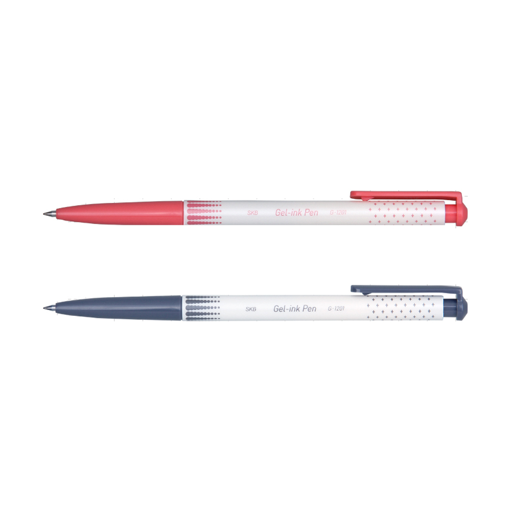 SKB 自動中性筆 0.5mm 黑芯/紅芯 12支入/盒 G-1201