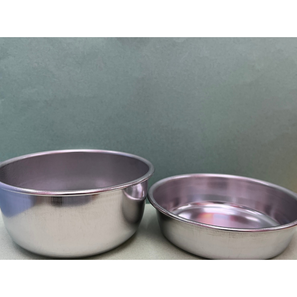 白鐵碗 寵物碗 平碗/深碗 3號碗 直徑約12公分 碗架 白鐵碗 鐵碗 淺碗