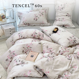 「Belle Vie」60支100%純天絲 床包兩用被套組 雙人/加大【花語】台灣製 Tencel 300織 萊賽爾