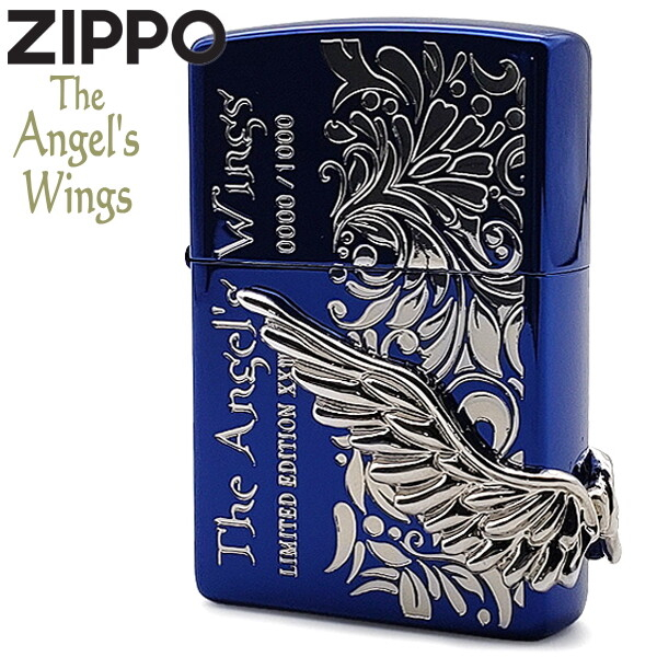 Zippo (ZP727) 打火機 哈雷系列 天使之翼 藍 / No.PAW-2023BLS 詮國