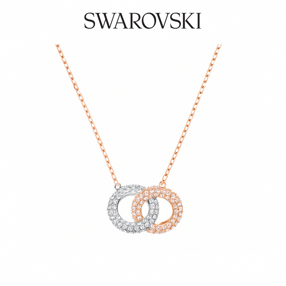 SWAROVSKI 施華洛世奇 Stone 經典迷人多色鍍玫金色項鏈