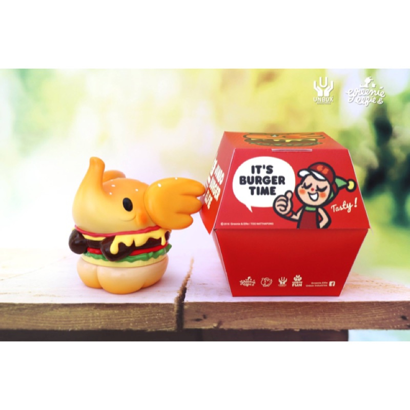 Unbox X Too Natthapong Jumbo Burger Elfie 珍寶 漢堡象 原色版
