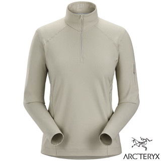 【ARCTERYX 始祖鳥】女 彈性透氣登山健行保暖排汗衣 Rho LT Zip Neck/中層衣_生態綠_6295