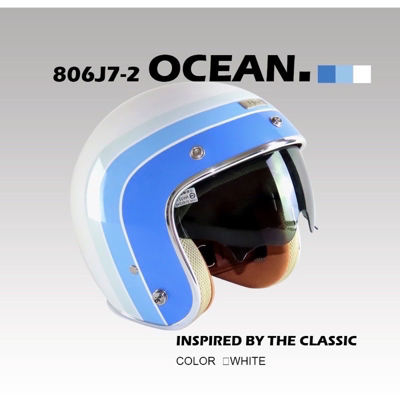 附發票🔷免運🔥「貝宇騎士」🔥加送鏡片❤️華泰ninja806J7 義大利🇮🇹雙鏡復古安全帽