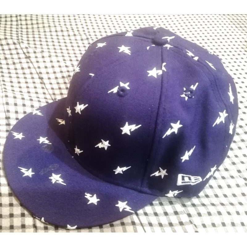 BAPE 猿人 紫色 白流星 刺繡 全封式 棒球帽 老帽 帽子