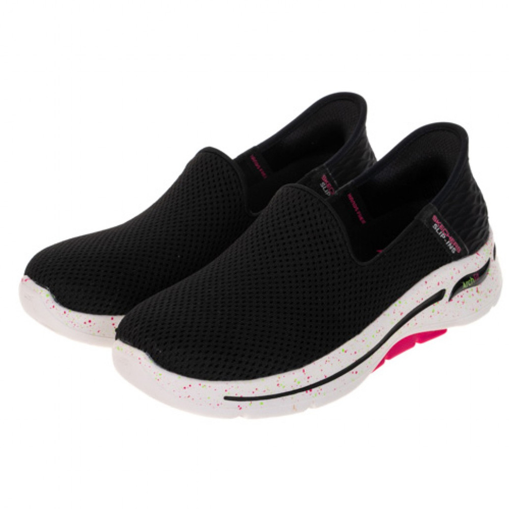 SKECHERS 休閒鞋 運動鞋 GO WALK ARCH FIT 女 124888BKHP 黑色