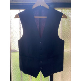 tastemaker 西裝 背心 深藍 素面 harris tweed