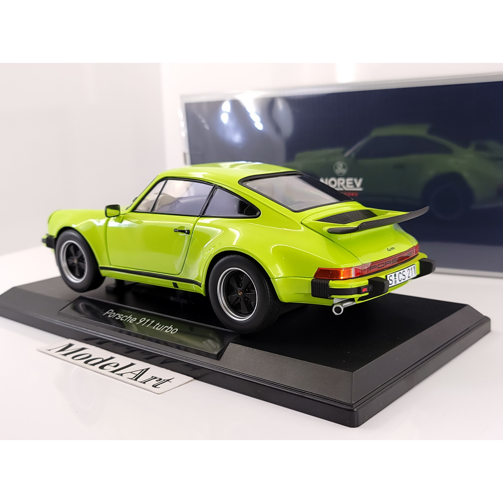 【模型車藝】1/18 Norev Porsche 911 Turbo 3.0 1976(Type 930)綠【合金全開】