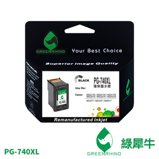 綠犀牛 for Canon 黑色 PG-740XL PG740XL 740XL 環保墨水 副廠 墨水匣 MG2170