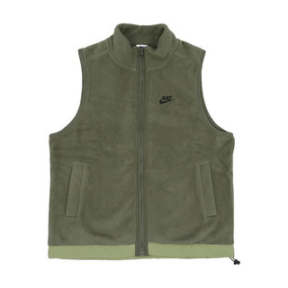 *過季出清*(男)【Nike】Club Fleece Vest 刷毛運動保暖背心 防撕裂-墨綠 DQ4899-222