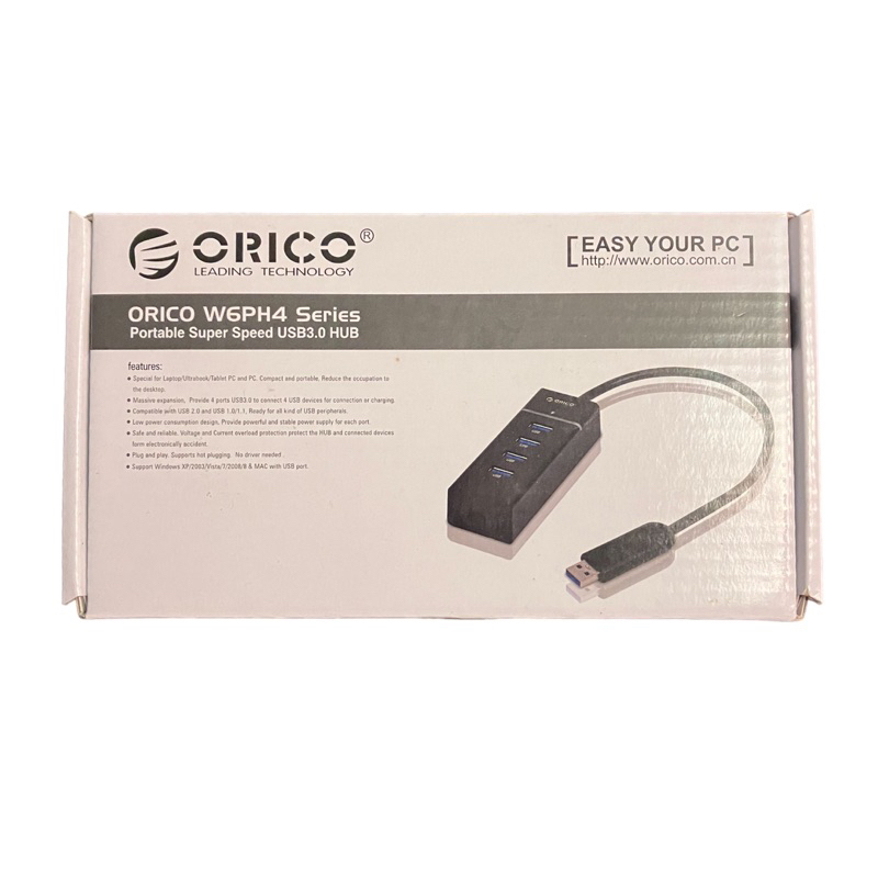 [ W ] 免運 全新 Orico USB 3.0 1轉4 分接器 轉接器 擴充 1 to 4 4孔 白色