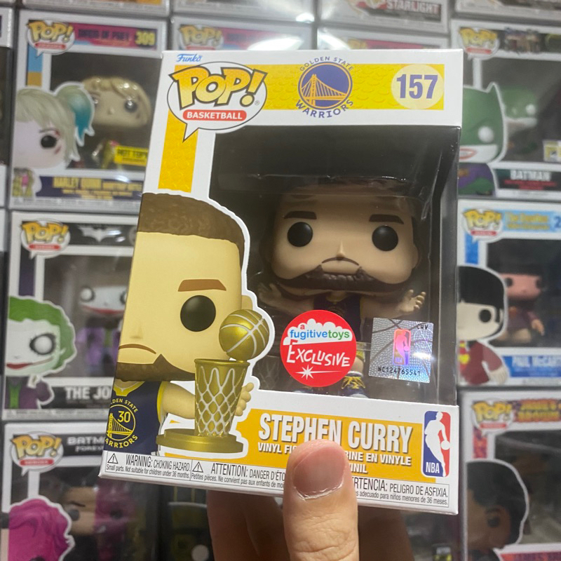 [李大] 正版現貨 Funko POP NBA 勇士隊 柯瑞 冠軍盃 咖哩 美版 Stephen Curry #157
