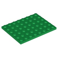 「翻滾樂高」LEGO 3036 Plate 6x8 薄板 綠色