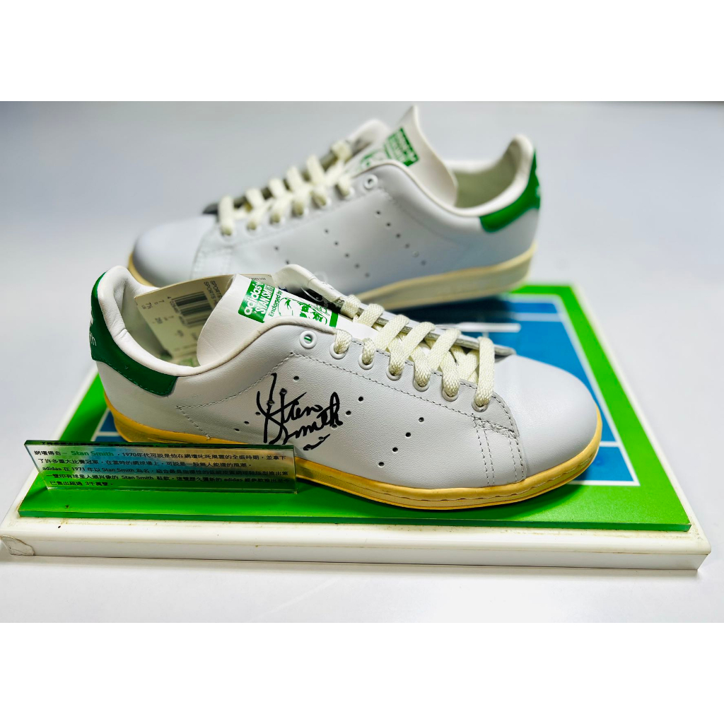 Adidas Stan Smith 三葉草史密斯經典綠尾小白鞋 Stan Smith簽名限量款 US7.5