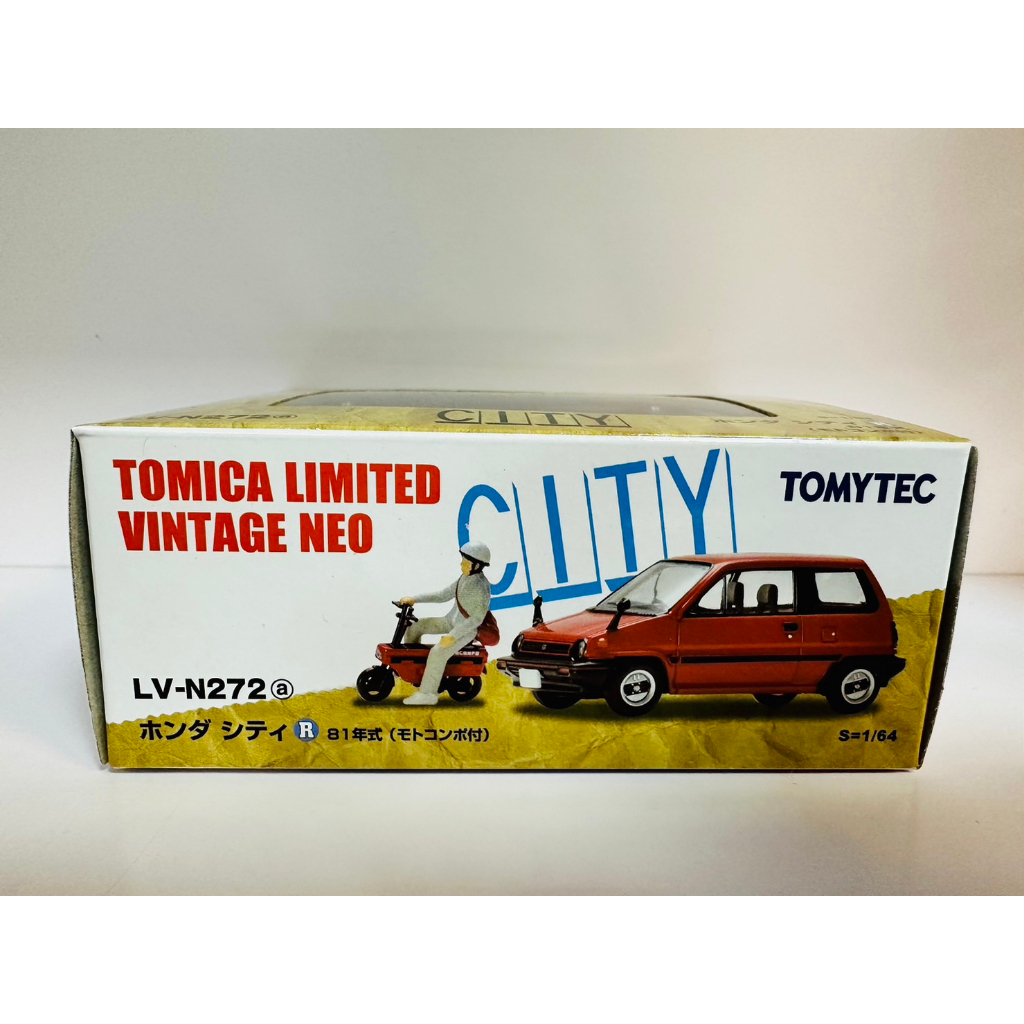 {TZ玩車庫}Tomytec LV-N272a Honda City R紅色&amp;迷你小機車&amp;騎乘小人