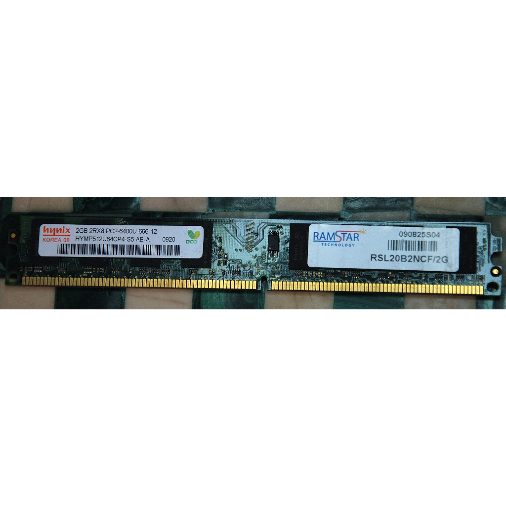 M12 HYNIX 2GB DDR2 2RX8 PC2-6400U-666-12 雙面顆粒 桌上型電腦專用記憶體