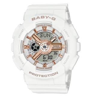 CASIO 卡西歐 Baby-G休閒運動雙顯錶-白(BA-110XRG-7A)/43.4mm
