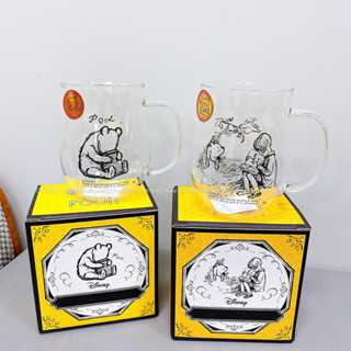 日本帶回 迪士尼 pooh 小熊維尼 羅賓 耐熱玻璃杯 熱湯杯 透明水杯 透明杯 水杯 玻璃杯 杯子