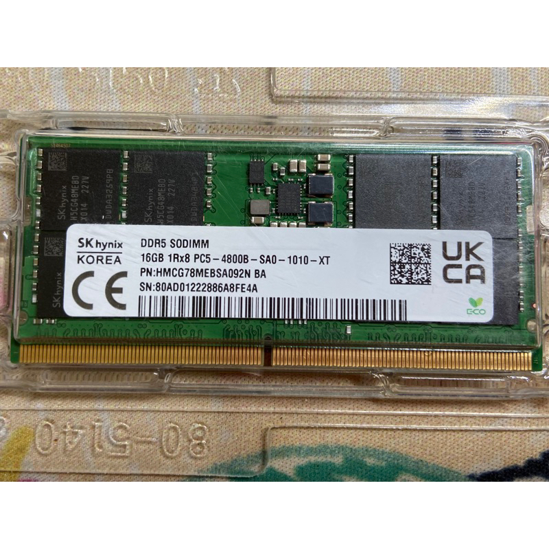 hynix ddr5-4800 16G 筆電用記憶體