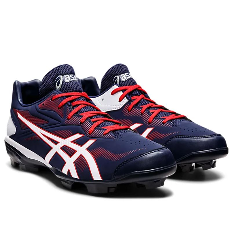 棒球世界全新ASICS亞瑟士STAR SHINE 3 壘球鞋訓練白深藍紅配色特價1123A033-410