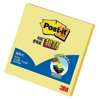 3M R330S 系列 黃色狠黏 抽取式 便條紙/便利貼 75mm x 75mm, 90張/本
