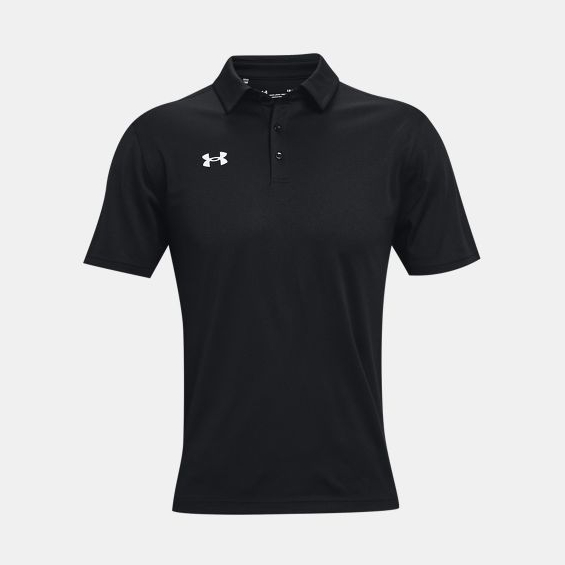 [麥修斯]UA Tech 1370399-001 POLO衫 短袖上衣 運動 排汗 美規 黑色 男款