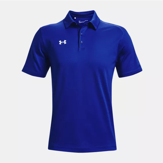 [麥修斯]UA Tech 1370399-400 POLO衫 短袖上衣 運動 排汗 美規 藍色 男款