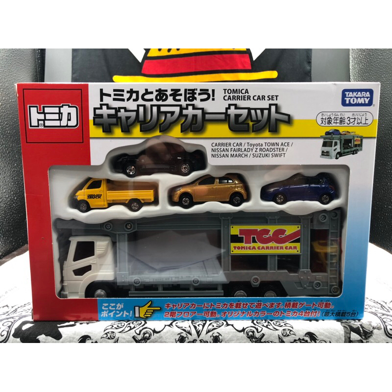 正版 多美 小汽車  Takara Tomy 新TM汽車運輸車 玩具 拖車 套組 合金車