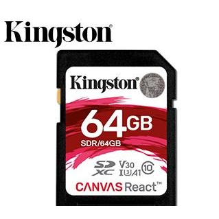《Sunlink》金士頓 Kingston Canvas React Plus SD 記憶卡—64GB SDR2/64