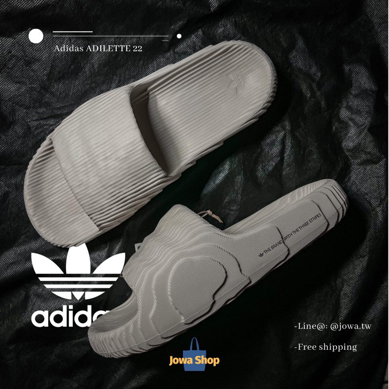 【Jowa】(現貨) Adidas Original Adilette 22 拖鞋 米白 GX6950