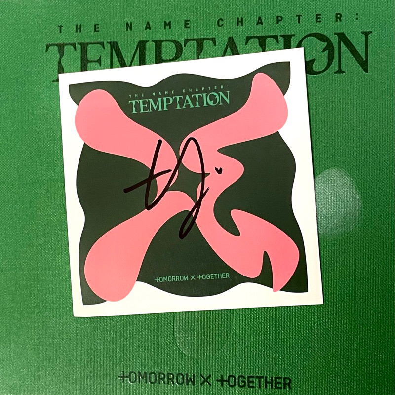 TXT 姜太顯 美版親簽 親筆簽名 TOMORROWxTOGETHER Name Chapter：TEMPTATION