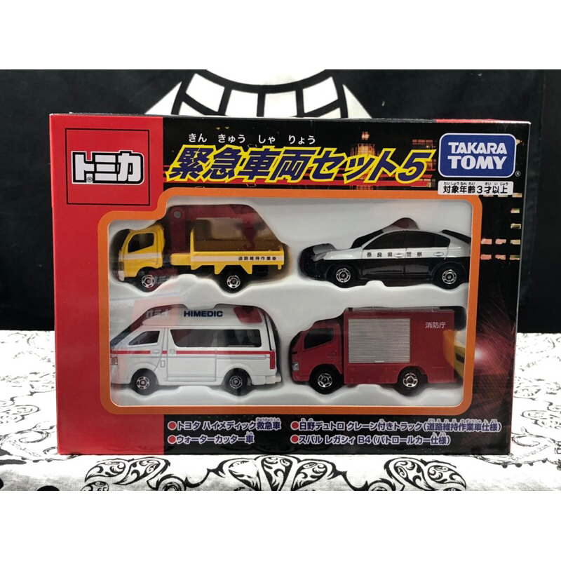 正版 Takara Tomy 多美 小汽車 緊急車輛組 警車 消防車 救護車 拖吊車 合金汽車 禮物 送禮