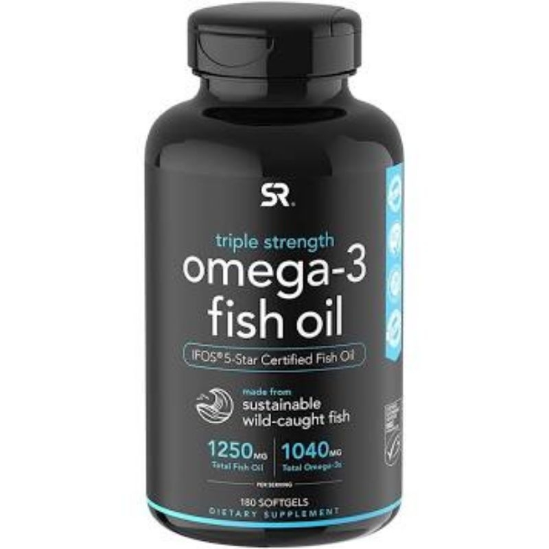 SR Sports Research 野生 魚油 Omega-3 DHA EPA (180顆)