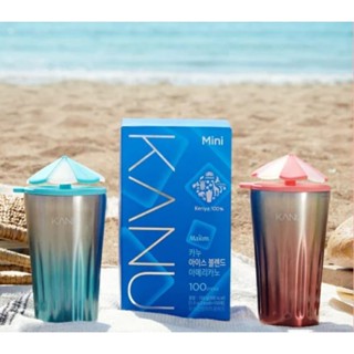 全新現貨 / KANU 韓國孔劉咖啡 MAXIM 麥心 灘陽傘限定版 不鏽鋼杯 350ml