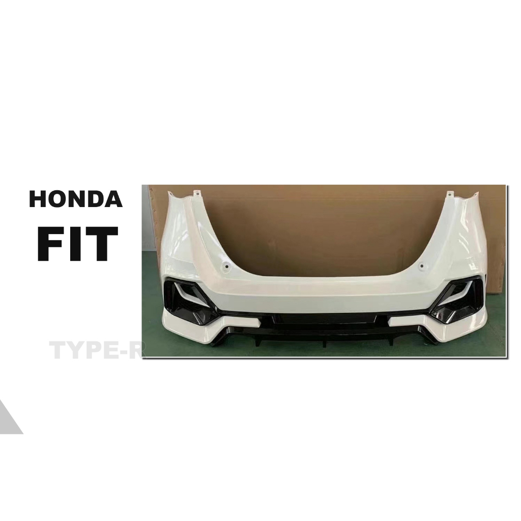 小傑車燈精品-新品 HONDA FIT 四代 4代 21 22 年 TYPE-R 式樣 後保桿 素材 TR 後大包
