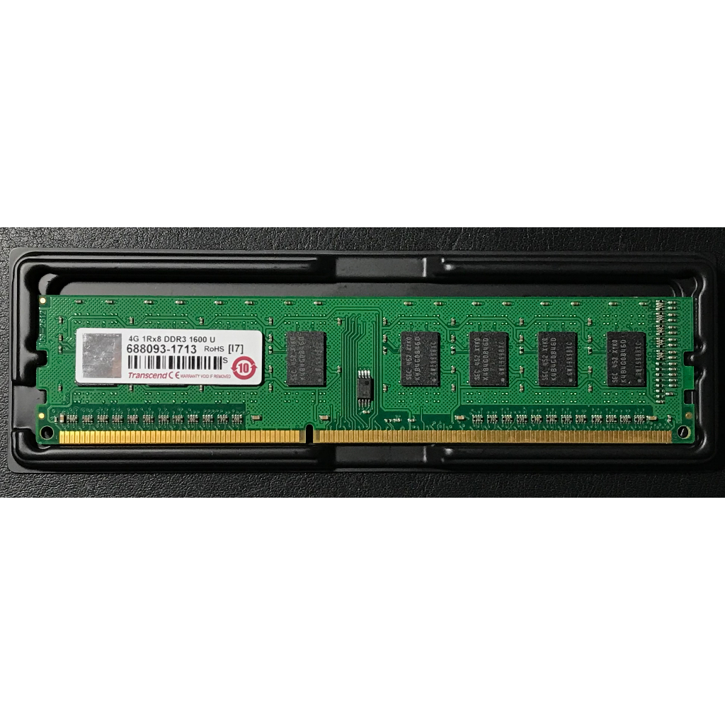 Transcend 創見 4GB DDR3 1600 桌上型記憶體有限終身保固二手良品便宜賣