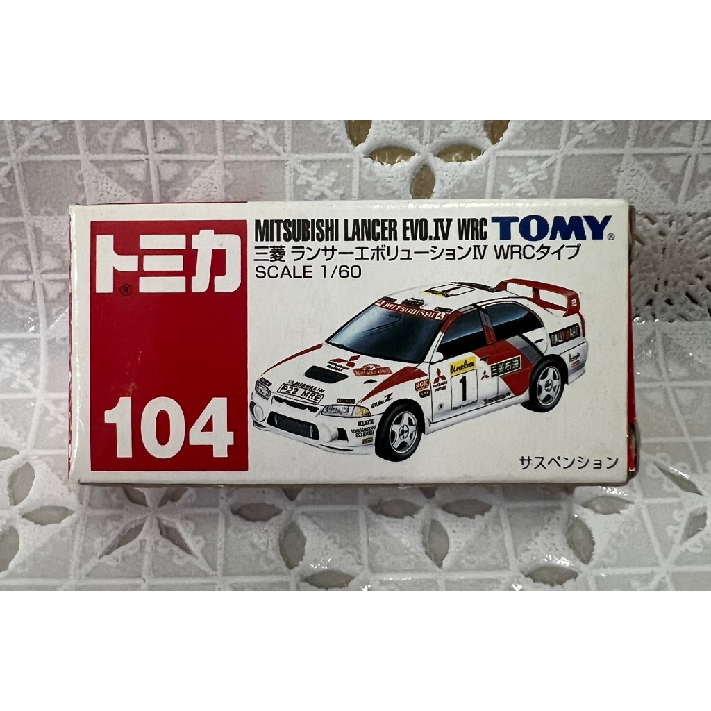 《GTS》純日貨TOMICA 多美汽車 絕版舊藍標 NO104 三菱 Evolution WRC EVO4 502326