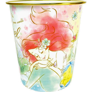 卡漫城 - 小美人魚 垃圾桶 闔眼 ㊣版 日版 mermaid 房間辦公室 Ariel 愛麗兒 垃圾筒 迪士尼公主 紙簍