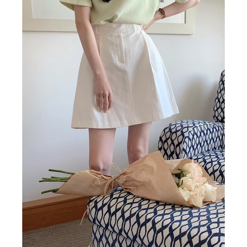&lt;🇰🇷正韓製&gt; 韓國連線 現貨 草莓牛奶冰沙! 🍓2 colors春夏的顯瘦版型A字短裙