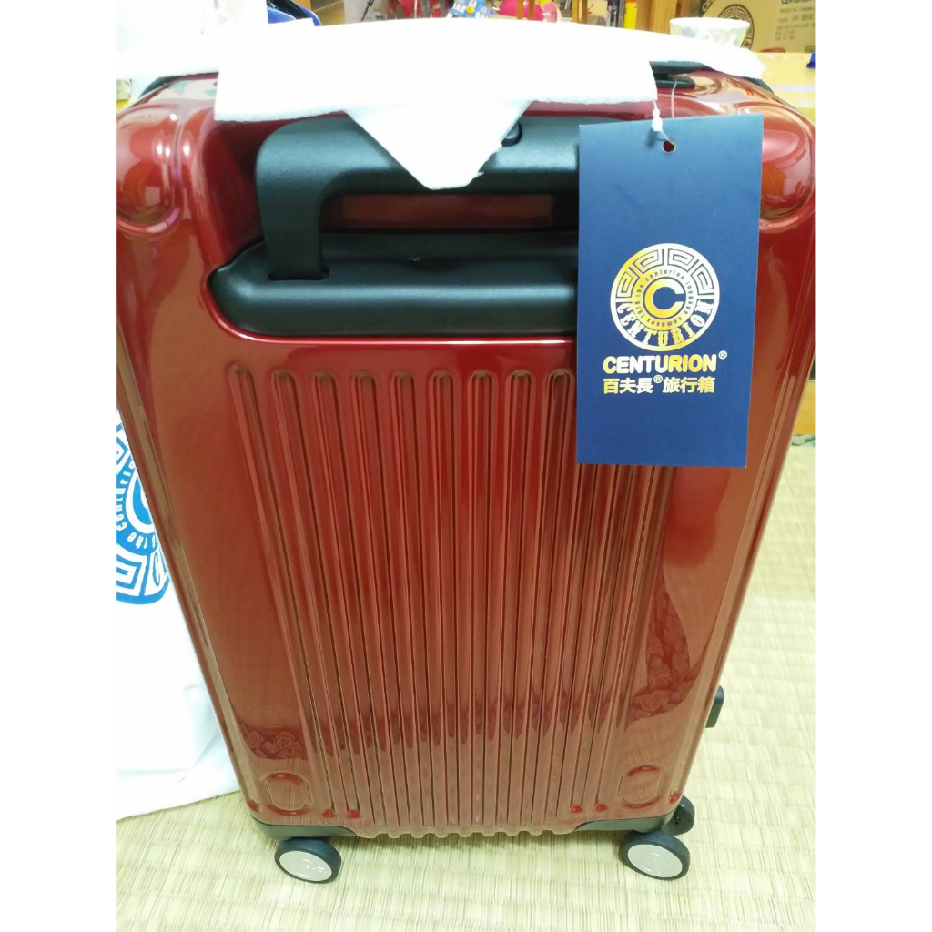 百夫長-20吋經典亮面拉鍊箱系列行李箱- 色系 紐約紅