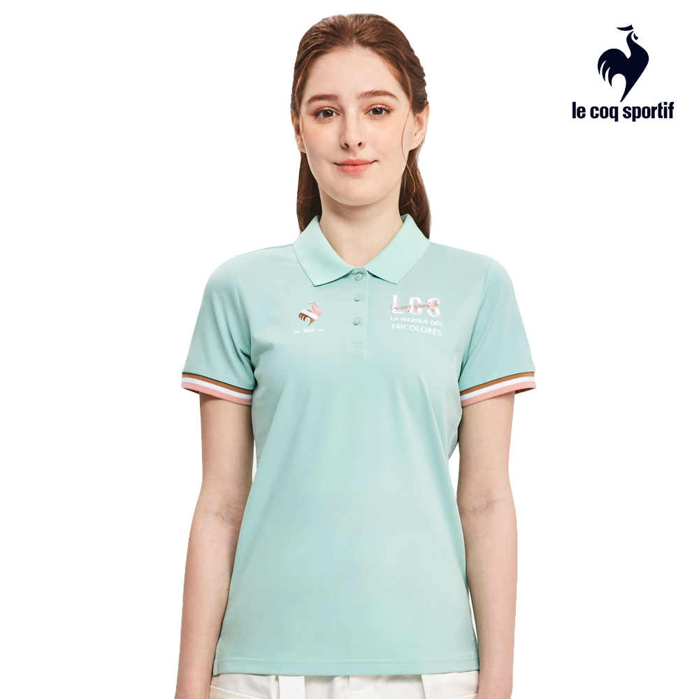 【LE COQ SPORTIF 法國公雞】法式經典短袖POLO衫-女款-淺豆綠色-LQR22941