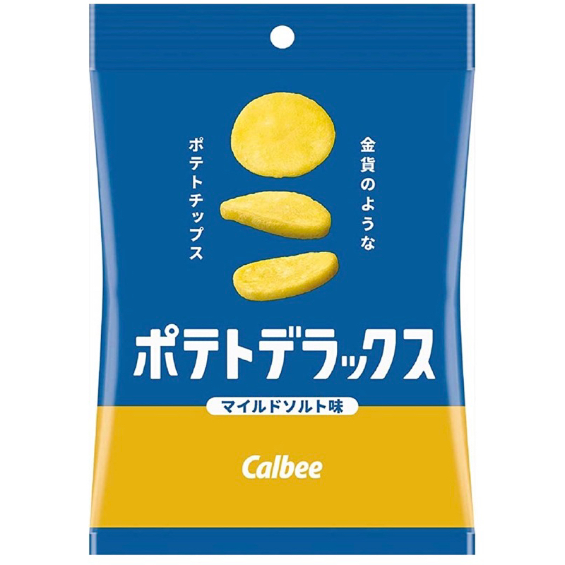 Calbee 卡樂比三倍厚金幣薯片50g-原味（鹽味）6袋組