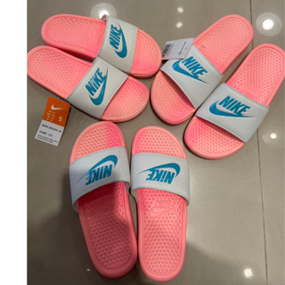 NIKE休閒 涼拖鞋 BENASSI JDI 女款 粉白 343881616 (全新,微瑕疵,色差)