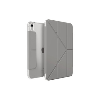 UNIQ Camden 抗菌磁吸設計帶支架多功能極簡透明保護套 iPad 10.9吋（2022／第10代）胭脂粉冰藍色