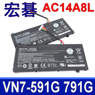ACER AC14A8L 原廠電池 Aspire Spin3 SP314-51 VX15 VX5-591G
