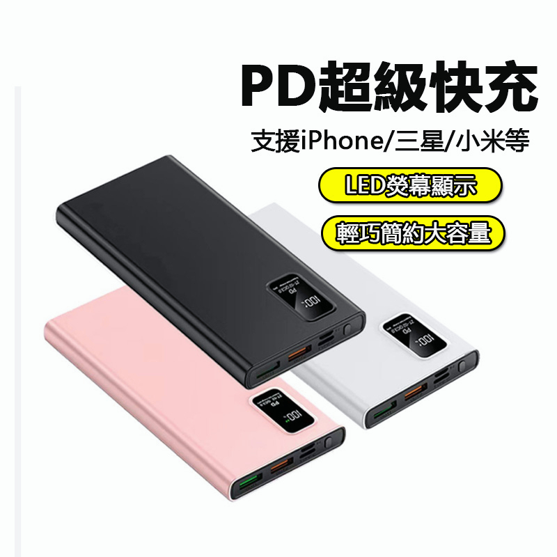 🔥現貨🔥行動電源 20000mAh大容量 PD快充 行動充 雙USB TypeC 雙向快充 隨充 適用iPhone 三星