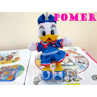 ☆POMER☆日本東京迪士尼樂園 絕版正品 Daisy 黛西 黛絲 藍色海洋學院風洋裝 娃娃玩偶 吊飾 安全別針 兩用款