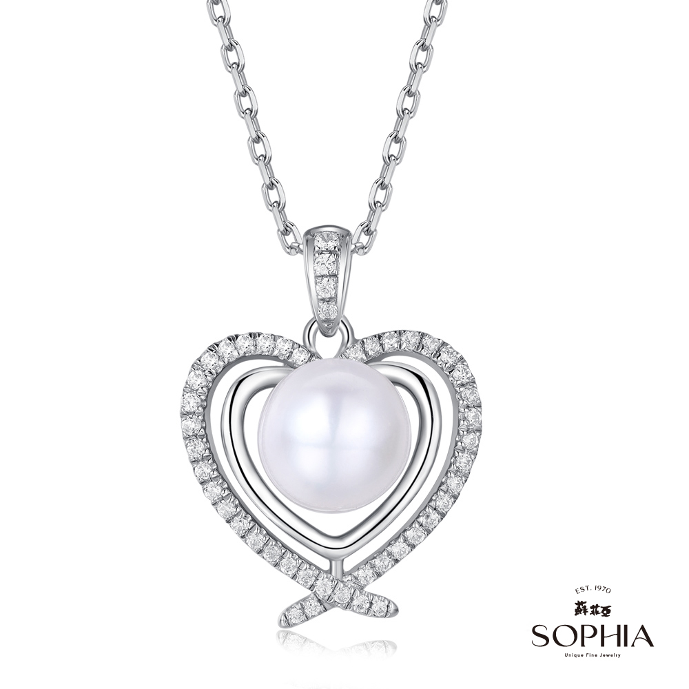 【SOPHIA 蘇菲亞珠寶】愛心造型 S925純銀 珍珠項墜｜情人/閨密 珍珠項鍊 送禮推薦